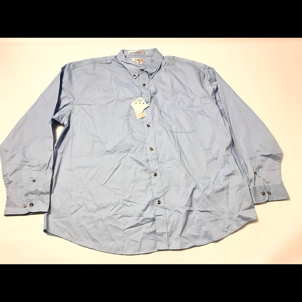 Featherlite Men’s Button Down Shirt Size 2XL Blue